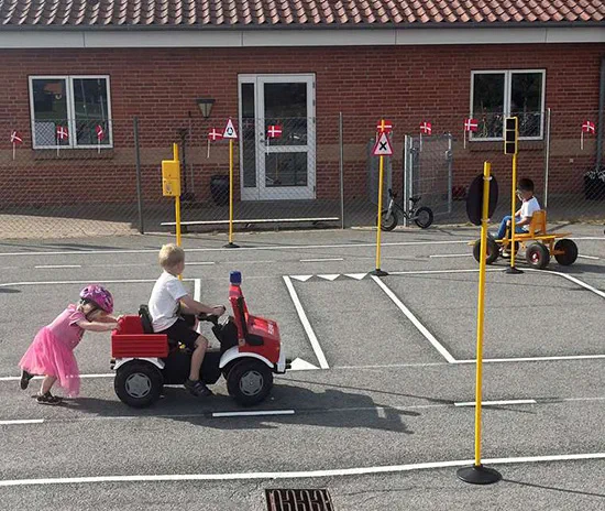 Trafikbane og låne-løbecykler